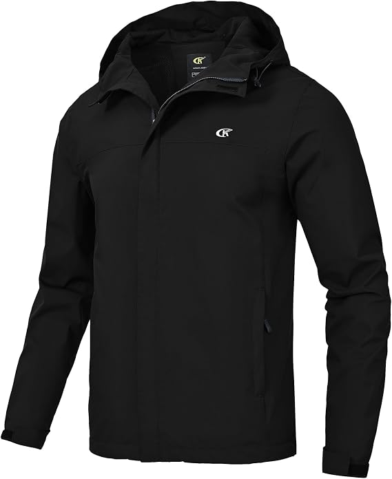 Huayuzh jacket men softshell jacket waterproof breathable windproof rain jacket light with hood running hiking