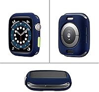 Vista 6 de Funda de TPU mate con botón lateral flexible a prueba de golpes, protector de silicona antiarañazos, compatible con Apple Watch Series 3 2 1 de 9