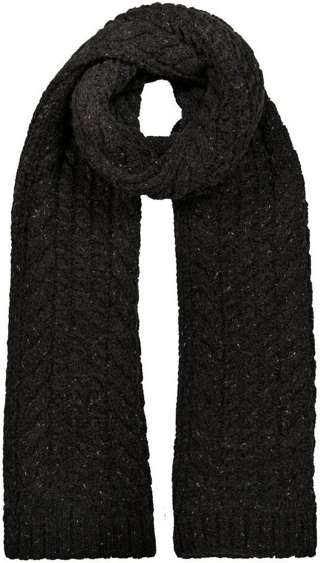 Men's Cable Knit Scarf with Marl Yarn