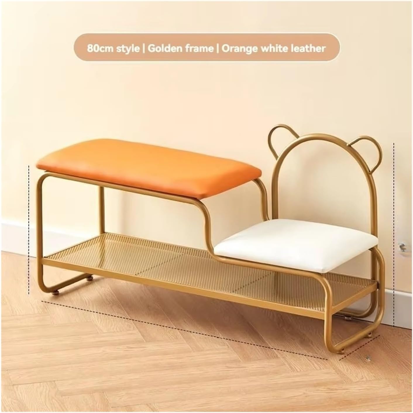 Door Simple At Home, Shoe Changing Stool and Cabinet Integrated with Entrance(OrangeA,100CM)