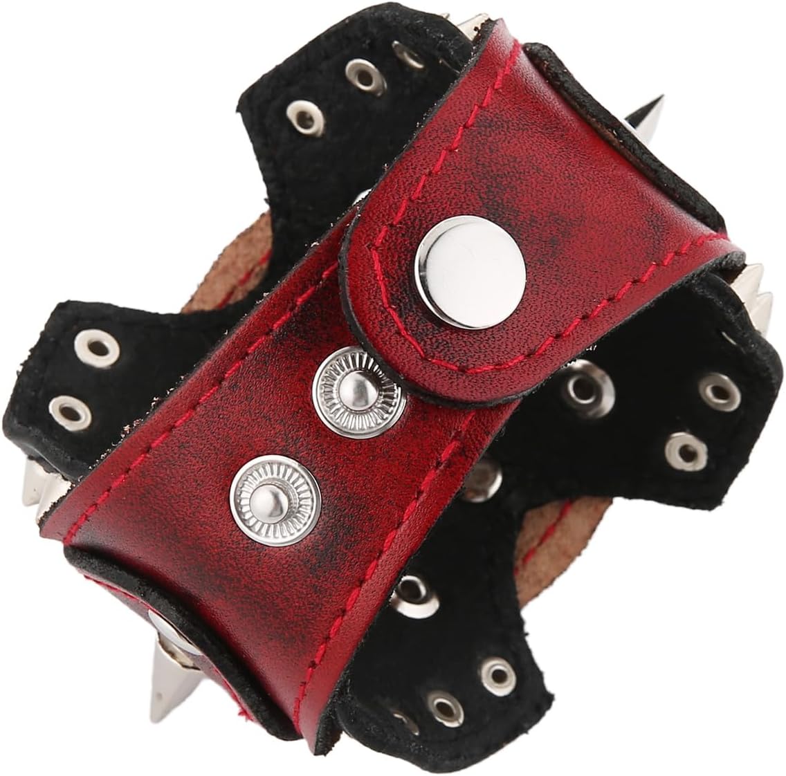 HZMAN Leather Bracelets Retro Men's Leather Cuff Bracelet Adjustable Wide Wristband Bracelet Jewelry Gift - Image 5