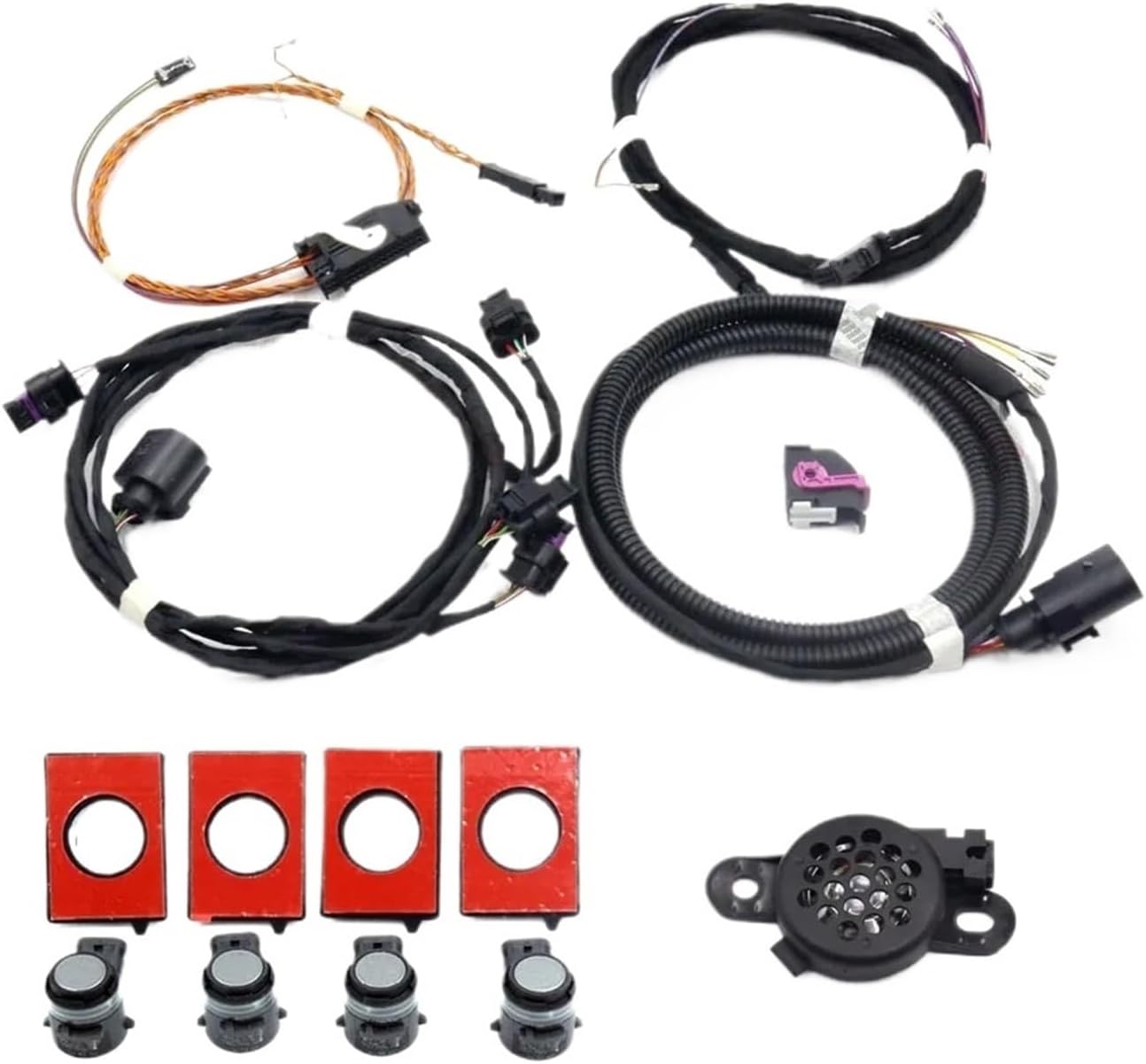 Compatible for MQB VW Skoda SEAT Park Pilot Parking Front Update 4K to 8K PDC OPS Insatll Cable Wire Harness Sensors Bracket Buzzer.(VW MQB Cars)
