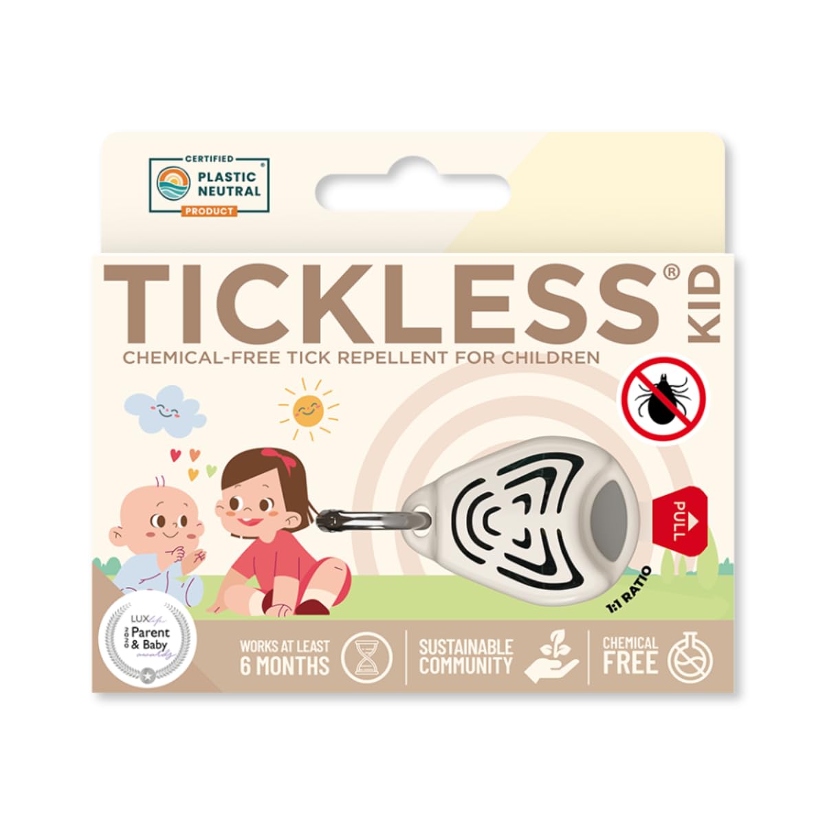 Tickless Baby Répulsif anti-tiques à ultrasons pour bébés et enfants - Rose