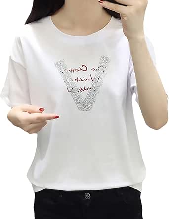 Onsoyours Donna Camicia Elegante Top in Raso T-Shirt Girocollo Camicie Estive Manica Corta Tunica Top Camicetta Basic Sexy T-Shirt Camicetta A