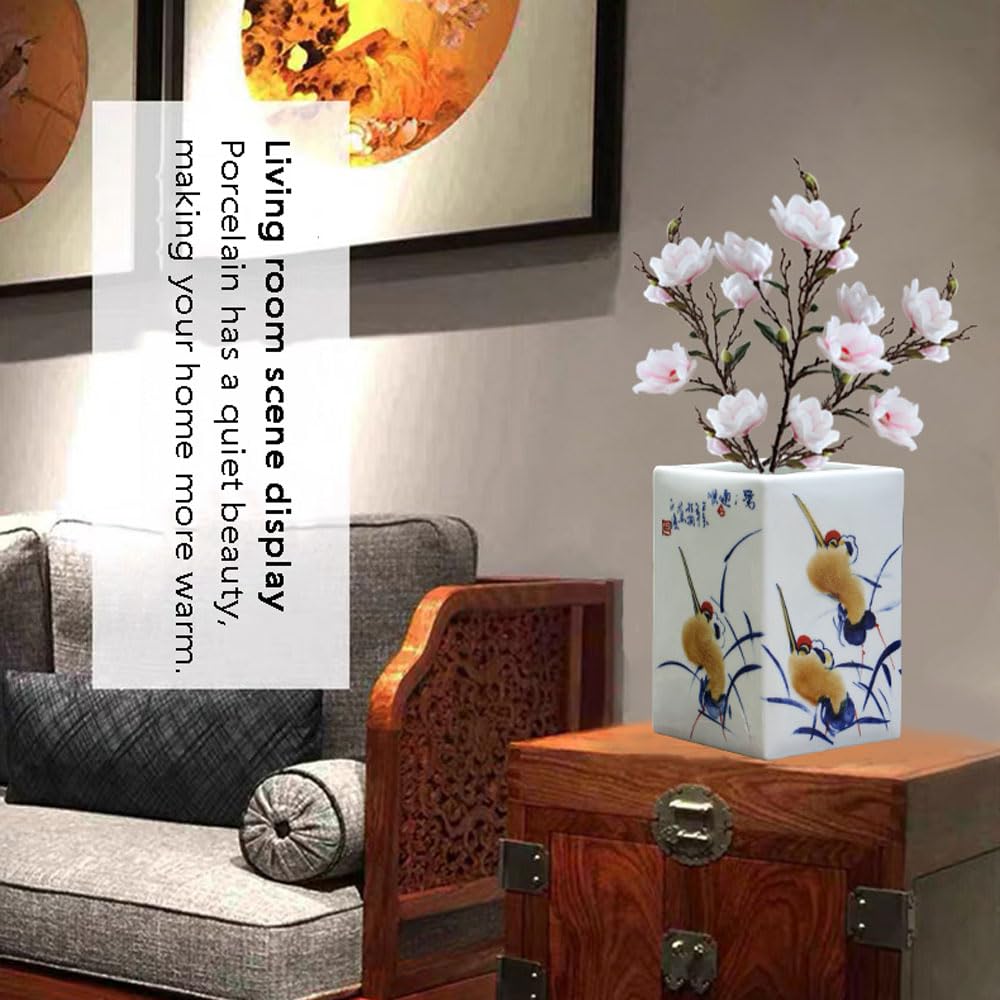Jingdezhen ceramiczna doniczka niebiesko-biała porcelanowa doniczka chińska doniczka bonsai bohema dekoracyjna doniczka stołowa centralny element stołu do biura domowego, A