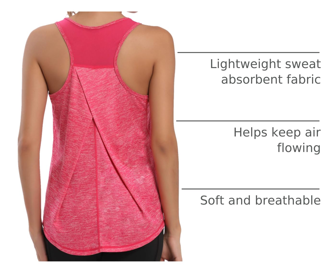 Aeuui Womens Workout Tops for Women Racerback Tank Tops Mesh Yoga Shirts Athletic Running Tank Tops Sleeveless Gym Clothes