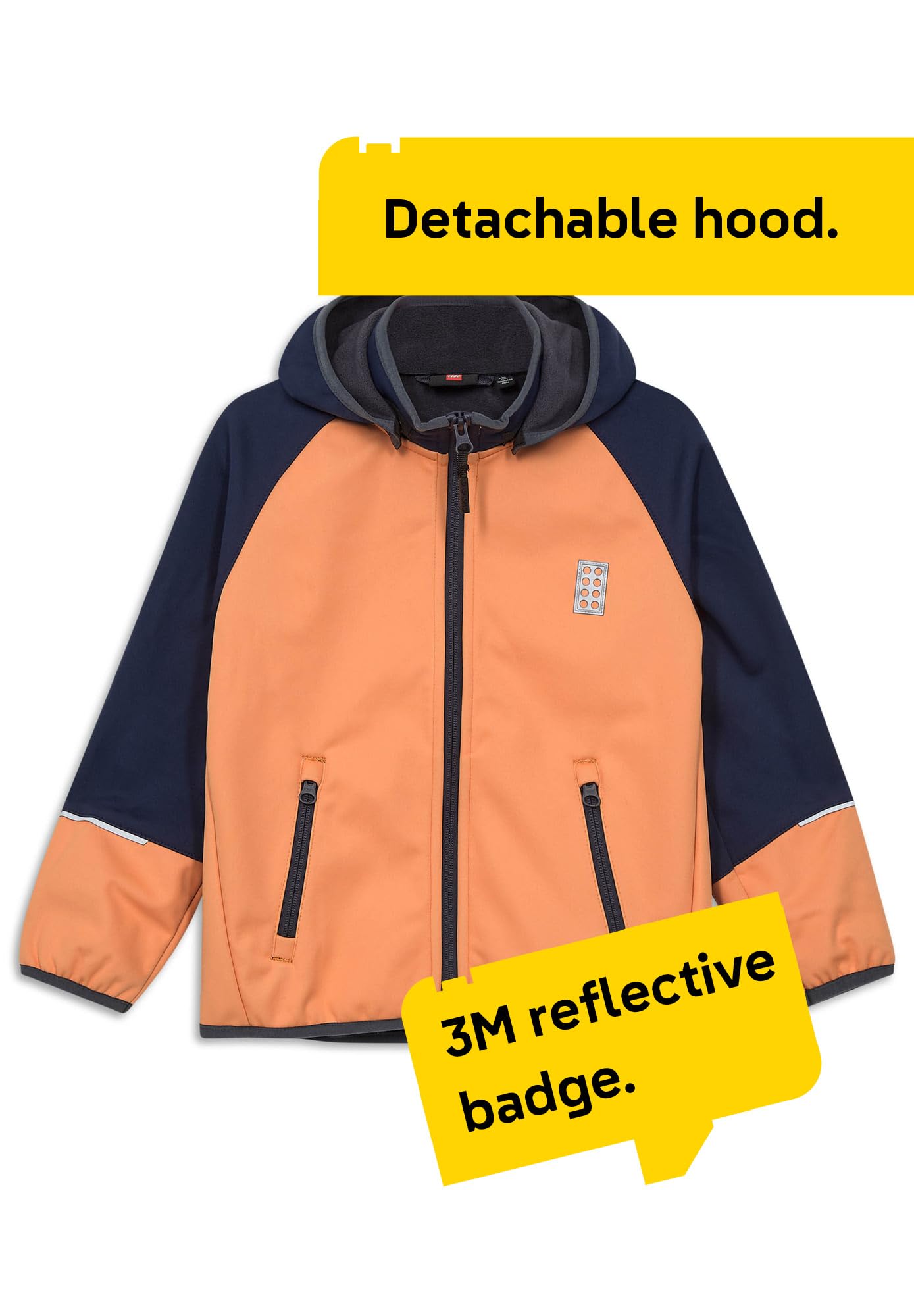Kabooki LEGO® Kinder Softshelljacke – Wind- und wasserabweisende Übergangsjacke für Jungen und Mädchen