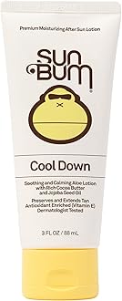 Sun Bum Cool Down Aloe Vera Lotion | Vegan After Sun Care with Cocoa Butter to Soothe and Hydrate Sunburn Pain Relief | 3 oz
