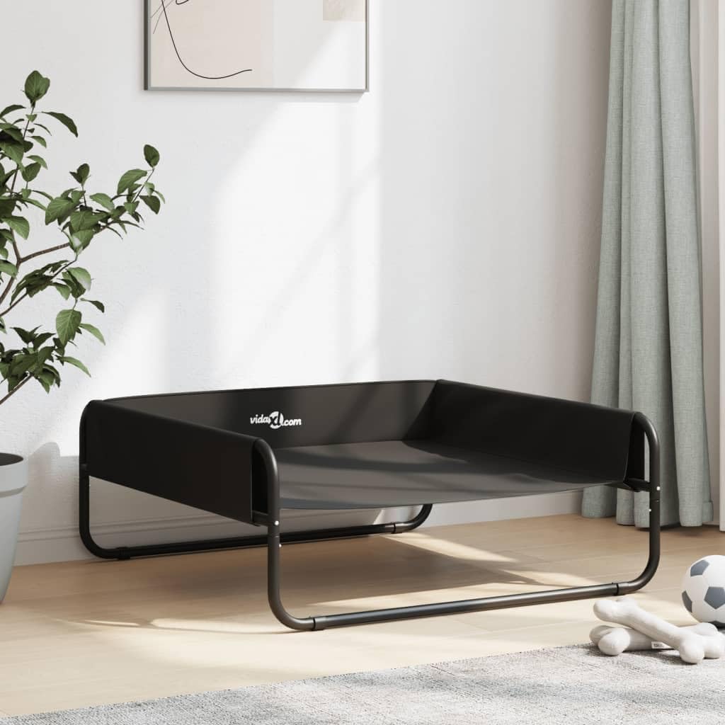 Cuccia rialzata per cani, in tessuto Oxford e acciaio verniciato a polvere, 85 x 85 x 33 cm, cuscino per cani, per interni ed esterni, posto per dormire stabile, zona di riposo asciutta