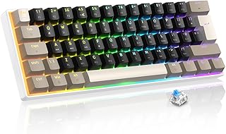 LexonElec Magic-Refiner MK21 60% QWERTY Layout Mechanische Gaming-Tastatur - RGB Beleuchtung, Abnehmbares Kabel & Verstellbarer Ständer, PBT Tastenkappen, Hot-Swap, Kabelgebunden (Milkshake)
