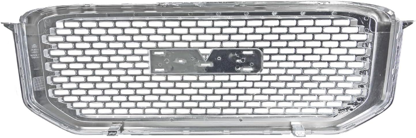 Spec-D Tuning Denali Style Chrome Front Hood Grille Compatible with 2015-2020 GMC Yukon/Yukon XL