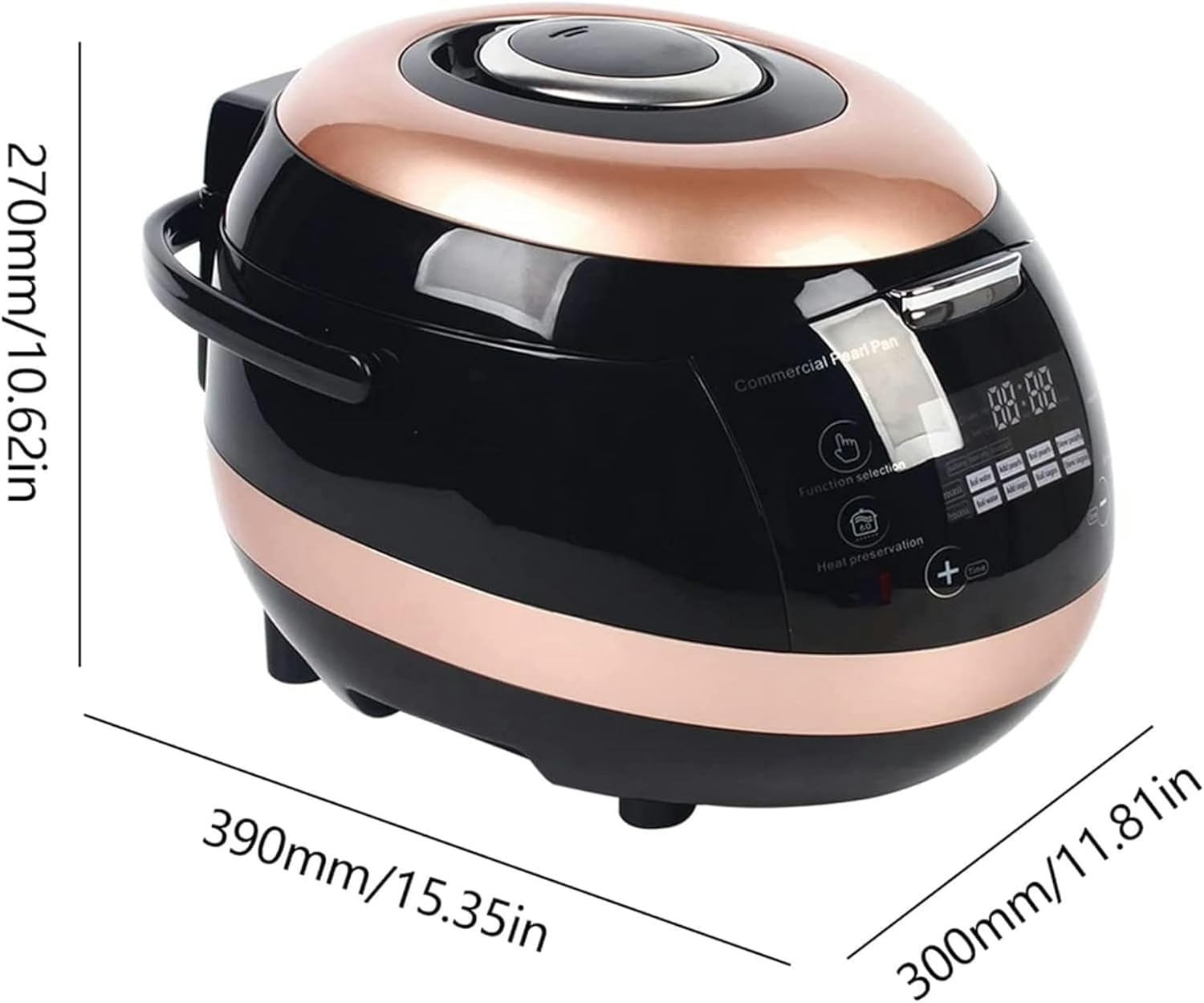 Commercial Fully Automatic Pearl Pot Black Tapioca Cooker Pearl Maker 5L, Touchscreen, for Boba Tea & Bubble Tea & Milk Tea