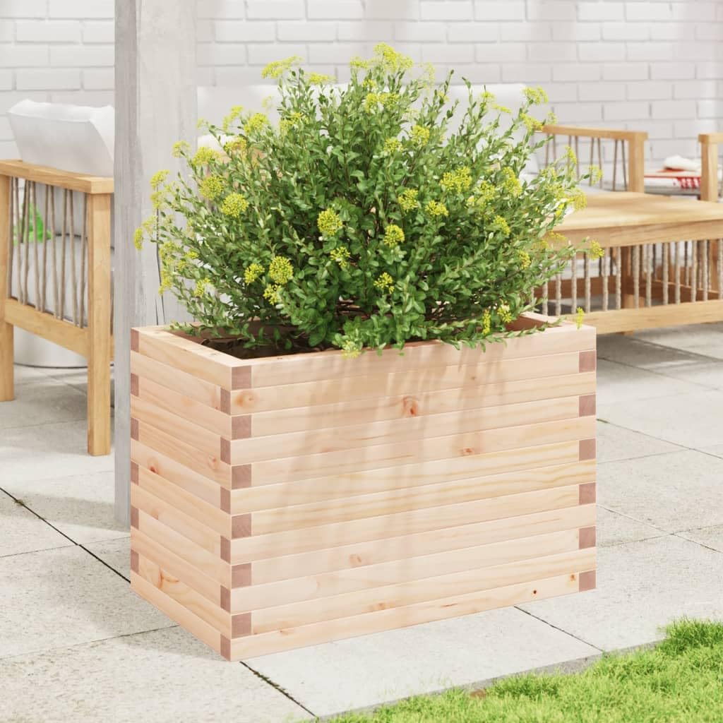 Pflanzkübel 70x40x45,5 cm Massivholz Kiefer - Stabiles Hochbeet für Garten Terrasse und Balkon - Vielseitiger Pflanzkasten aus Holz für Blumen Kräuter und Gemüse