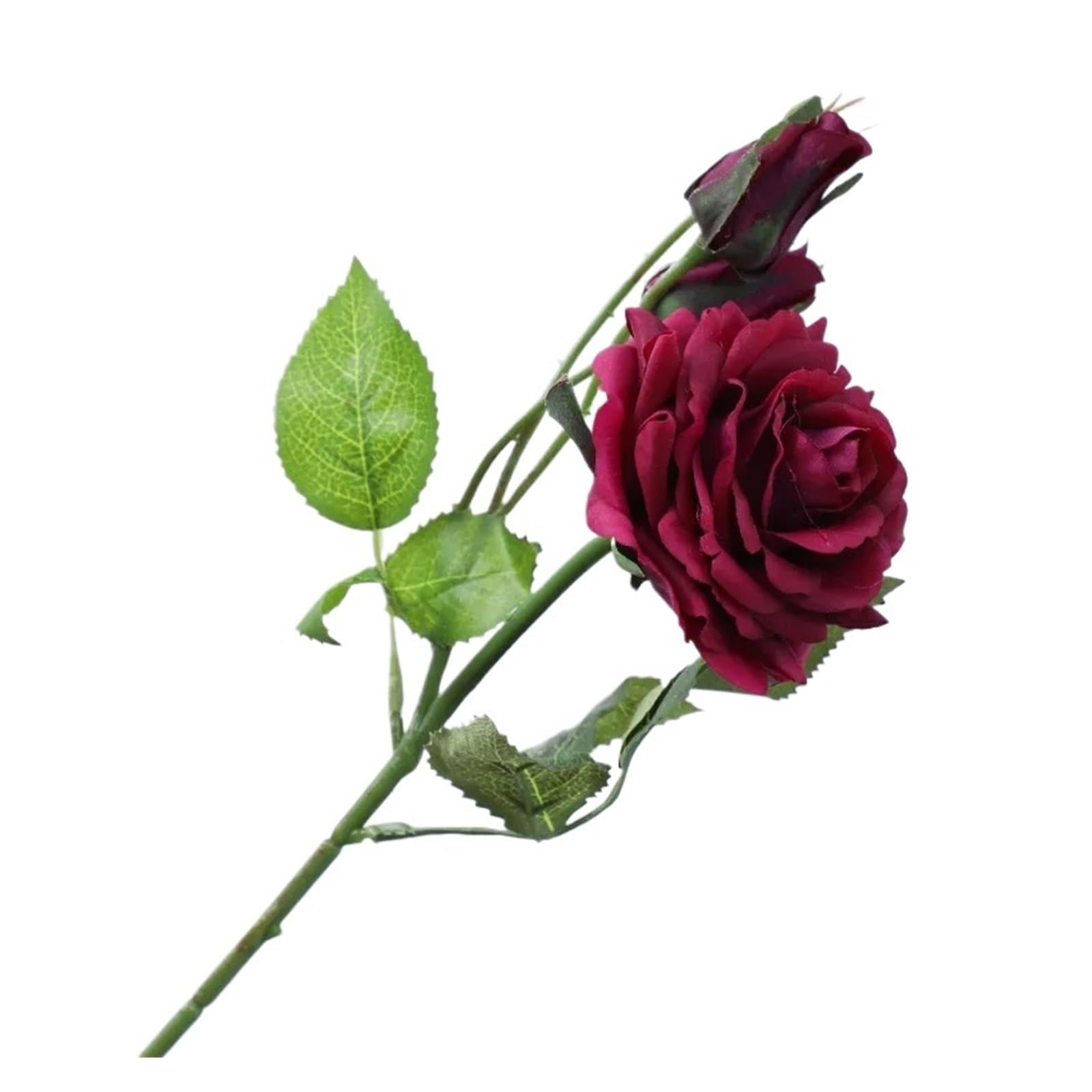 Casetlong 5Pcs Artificial Flowers Home Decoration Wedding Bouquet(Deep purple)