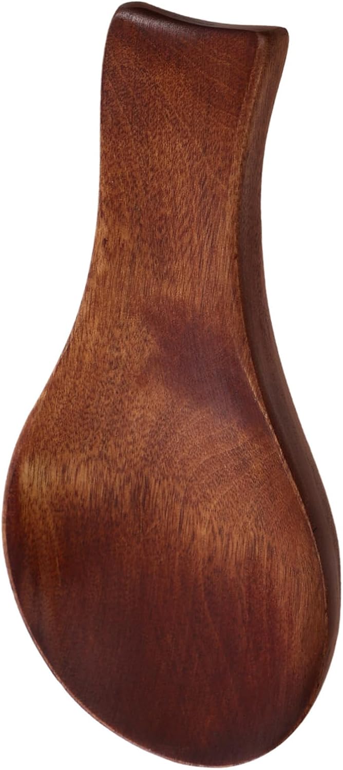 Unomor 5pcs Wooden Spoon Holder for Kitchen Counter Japanese Style Spoon Rest Traditional Finish Versatile Utensil Organizer for Tidy Cooking Space and Elegant Kitchen Decor