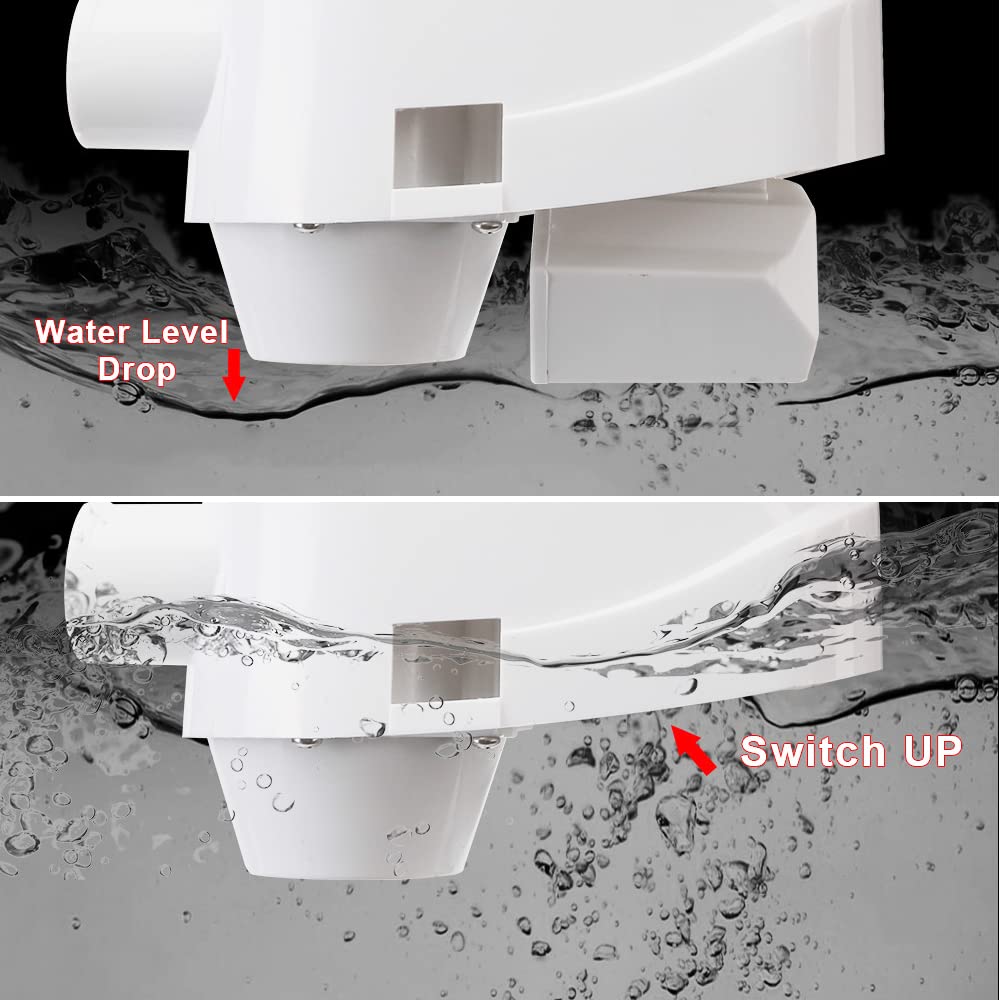 VOANZOPompa di sentina 12 V automatica con interruttore a galleggiante -1100 GPH/70 LPM per barche, stagni, piscine