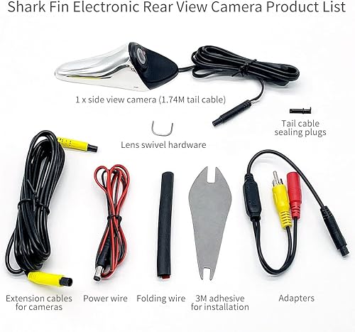 Miniatura 8 de HD cámara de punto ciego coche vista lateral cámara IP68 impermeable 120 grados gran angular vista lateral espejo cam plata