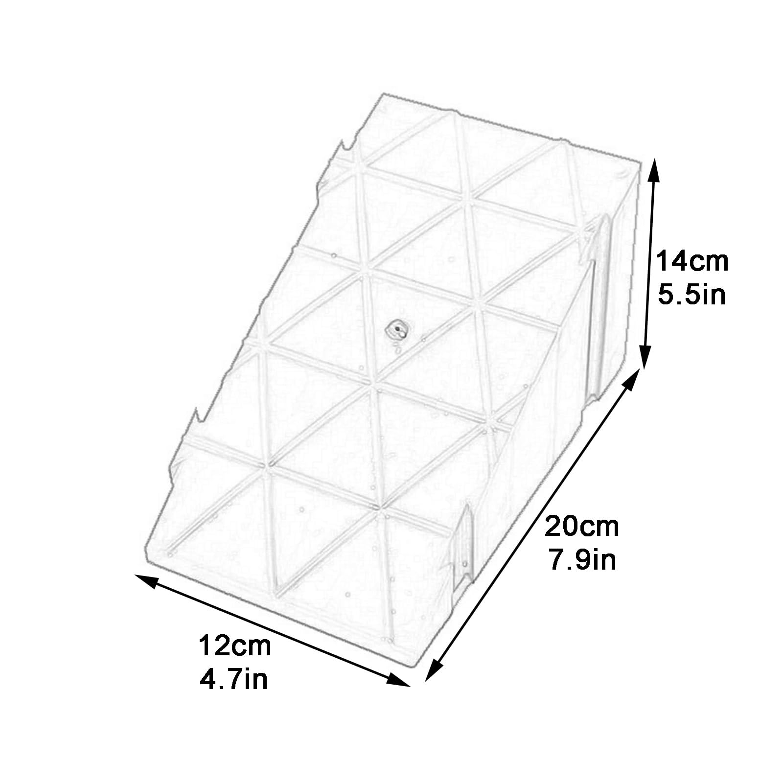 Rampe de seuil de Trottoir pour Portes Rampe en Plastique légère et Portable pour fauteuils roulants Véhicule électrique Skateboard (Noir, 12 x 20 x 14 cm/4,7 x 7,9 x 5,5 Pouces)