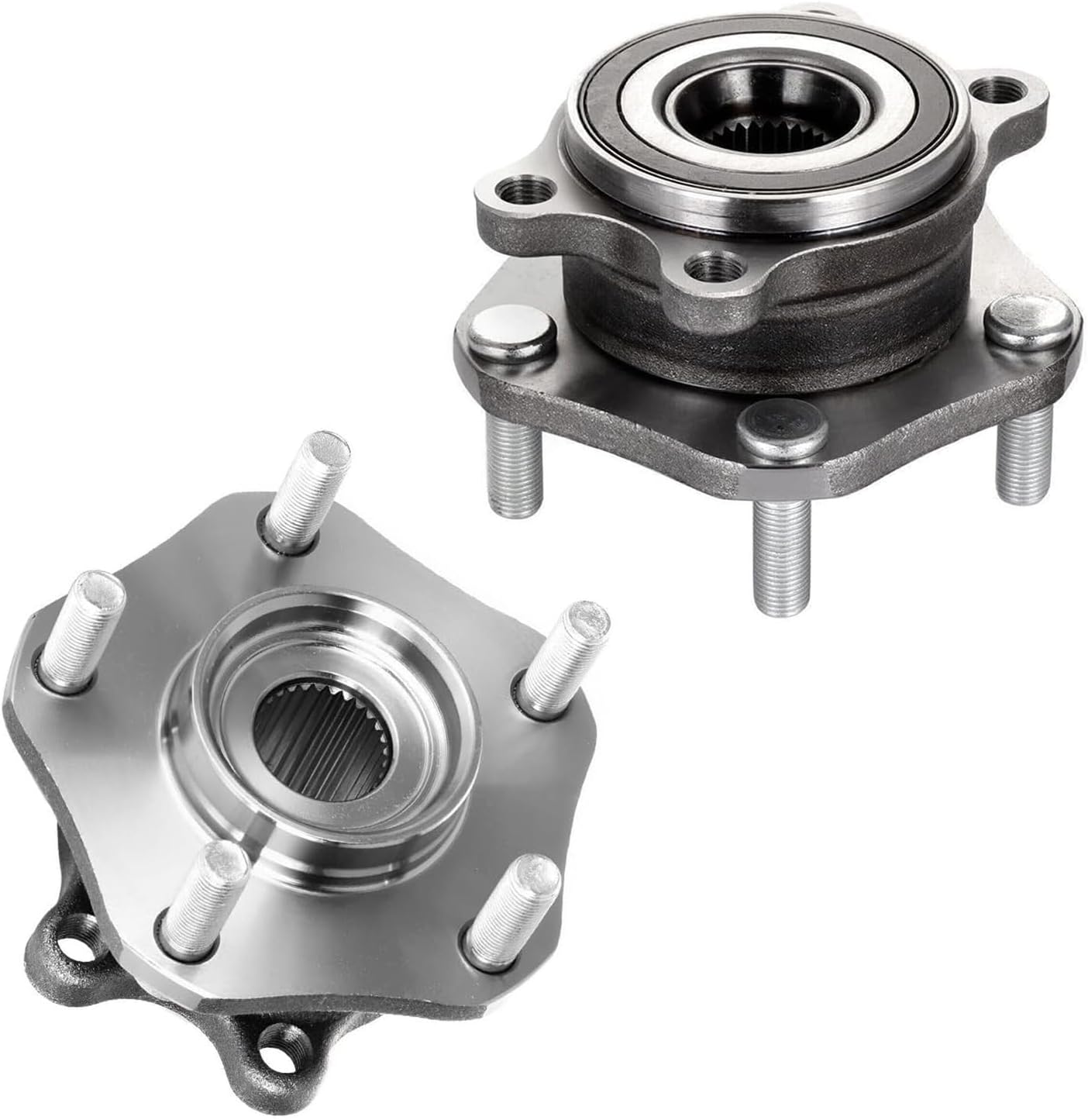 Detroit Axle - 8pc Front Wheel Bearing Hubs Kit for Nissan Rogue Sport Qashqai, 2 Wheel Bearing and Hubs Assembly 4 Inner Outer Tie Rods 2 Boots Replacement