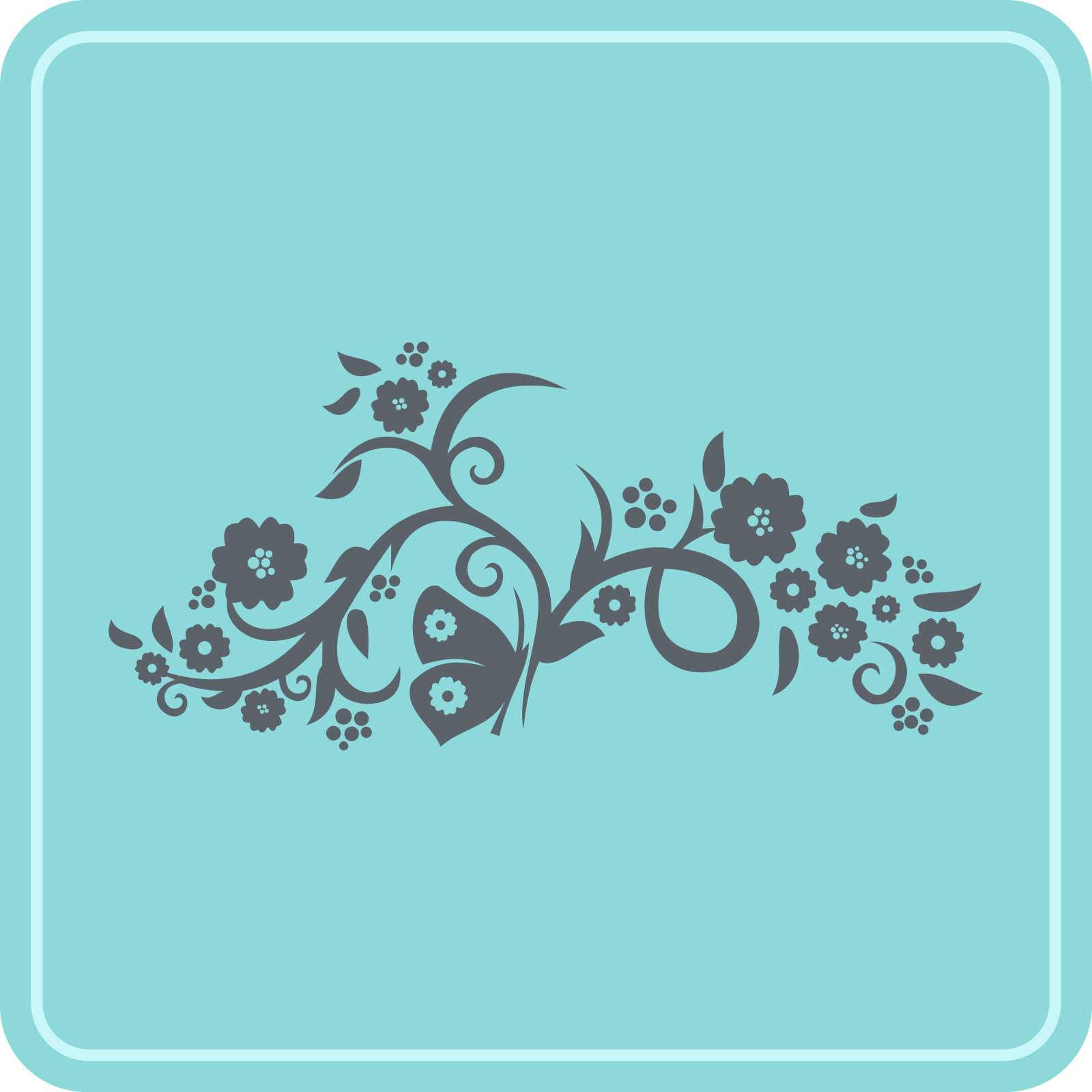 INDIGOS UG - Decalcomanie da muro - adesivi da parete - Murale - D279 putziger Elefant Benjamin Tribal, Turchese, 160 x 108 cm - Decorazione per soggiorno, camera dei bambini, ufficio, scuola