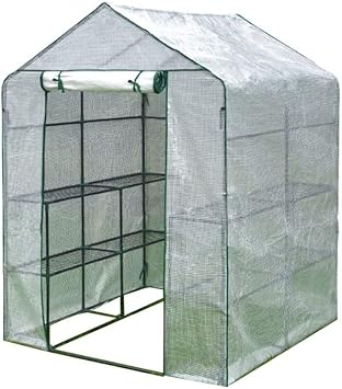 Amazon Co Jp Dengいっぱい ビニール温室 家庭菜園移動式菜園ハウス菜園用雨よけシート4段植物の温室防寒は苗 花 犬小屋の栽培に適しています Color Double Size 143x143x195cm Diy 工具 ガーデン