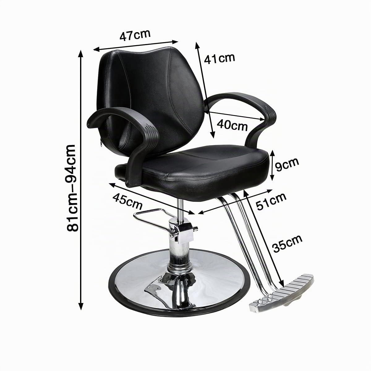 Barberpub Sedia da parrucchiere da parrucchiere, sedia idraulica, 2057BK
