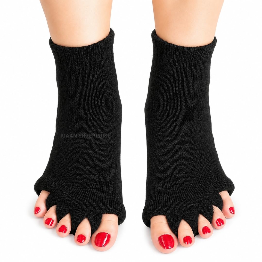 Foot Alignment Socks for Women & Men | Diabetic Support Socks with Toe Separator for Pain Relief & Correct Toe Position-image-35