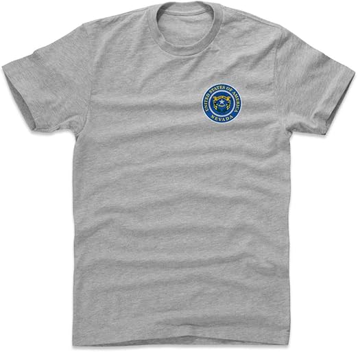 Amazon.com: 500 LEVEL Nevada Shirt - Nevada State Flag Emblem
