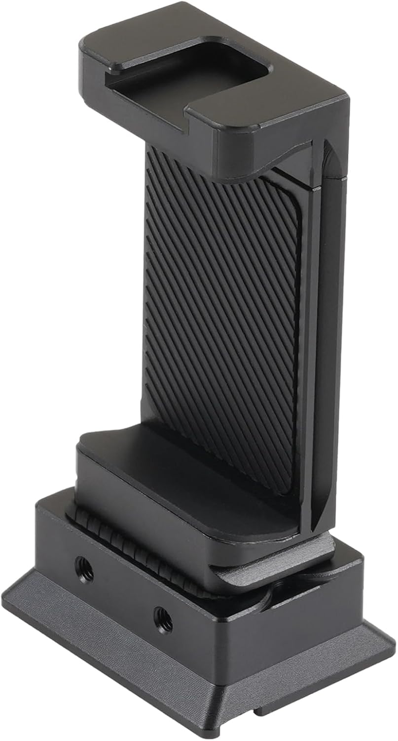 Fotga Universal RS4 Mini Cell Phone Holder for iPhone 17 16 15 14 & Pro for Samsung Smartphone,for DJI Ronin RS2/RS3/RS3 pro/RS4/RS4 pro/RS4 mini/RS5 Stabilizer,Cold Shoe for Microphone/Video Light