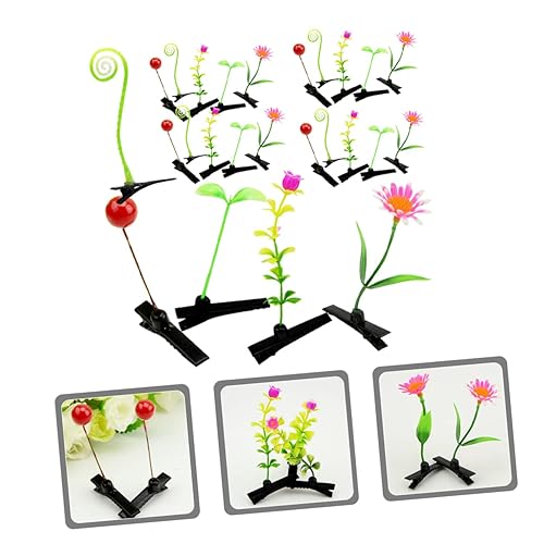 Miniatura 2 de FOMIYES Accesorios para el cabello para niñas, 30 unidades, pinzas para el pelo de plantas de simulación, brotes de frijoles, pinzas para el cabello