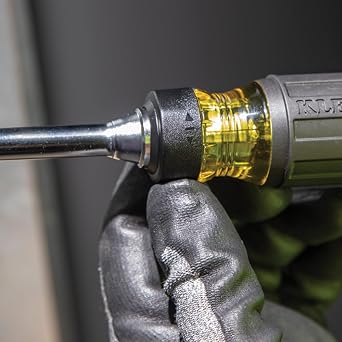 Klein Tools 32305 çok uçlu cırcırlı tornavida, 15'i 1 arada alet, yıldız, düz, dört köşeli, Torx ve kombi uçlar ve 1/4 inç lokma anahtar