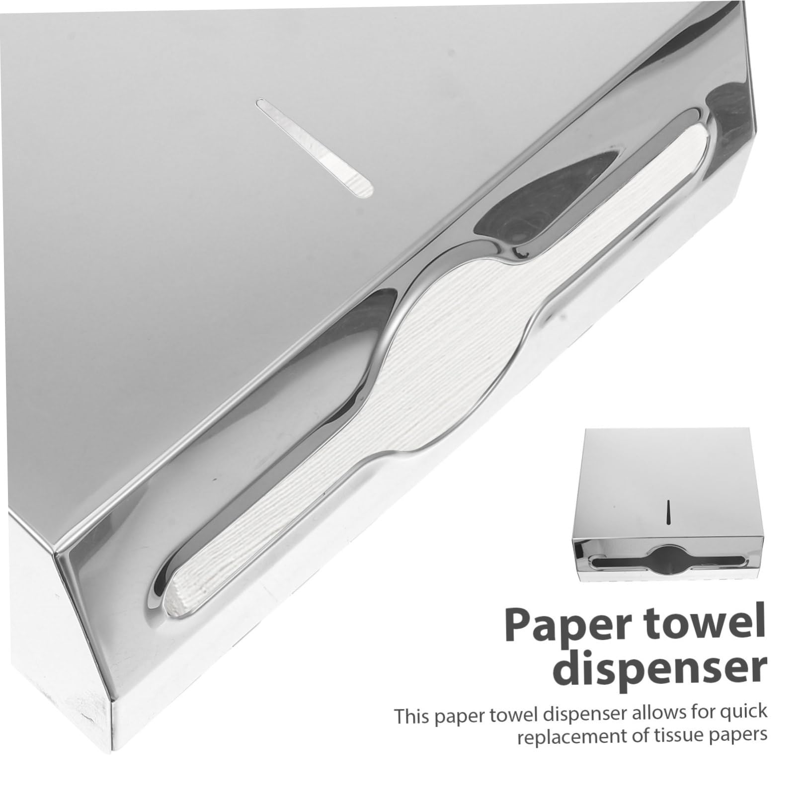 CHILDWEET Dispensador Secamanos Soporte De Pared Acero Inoxidable Diseño Intuitivo