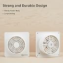 Amazon Basics Axial 6'' Fan | 22W | 7 Blades | 135 mm Sweep | 7.5 dB Low Noise | Window Mount | Wall Switch Control | White Plastic Body gallery image