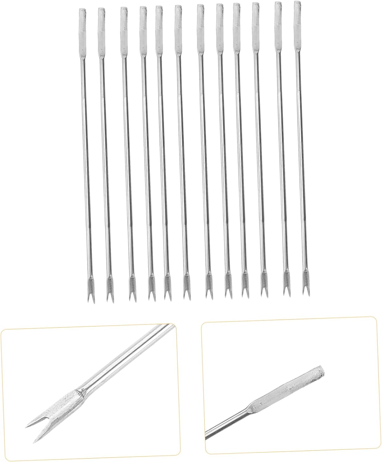 Kichvoe 12pcs Seafood Fork Cocktail Lobster Eating Cake Fruit Fork Seafood Crackers Picks Crab Leg Forks Snail Fork Fruit Picker Oyster Fork Tool Lobster Forks Salad Fork Stainless Steel