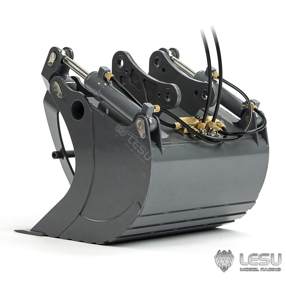 1/14 Metal pintado cubo de agarre para LESU ET35 excavadora RC hidráulica modelo piezas
