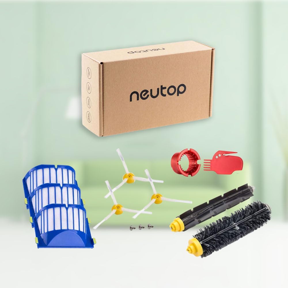 Replacement Parts Compatible with iRobot Roomba 675 677 671 670 665 655 645 694 692 614 Robot Vacuum Accessories includes Flexible Beater & Bristle Brush Filter Side brush Cleaning Tool.
