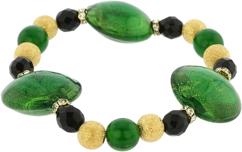 Glass Of Venice Murano Glass Magic Bracelet - Emerald Green