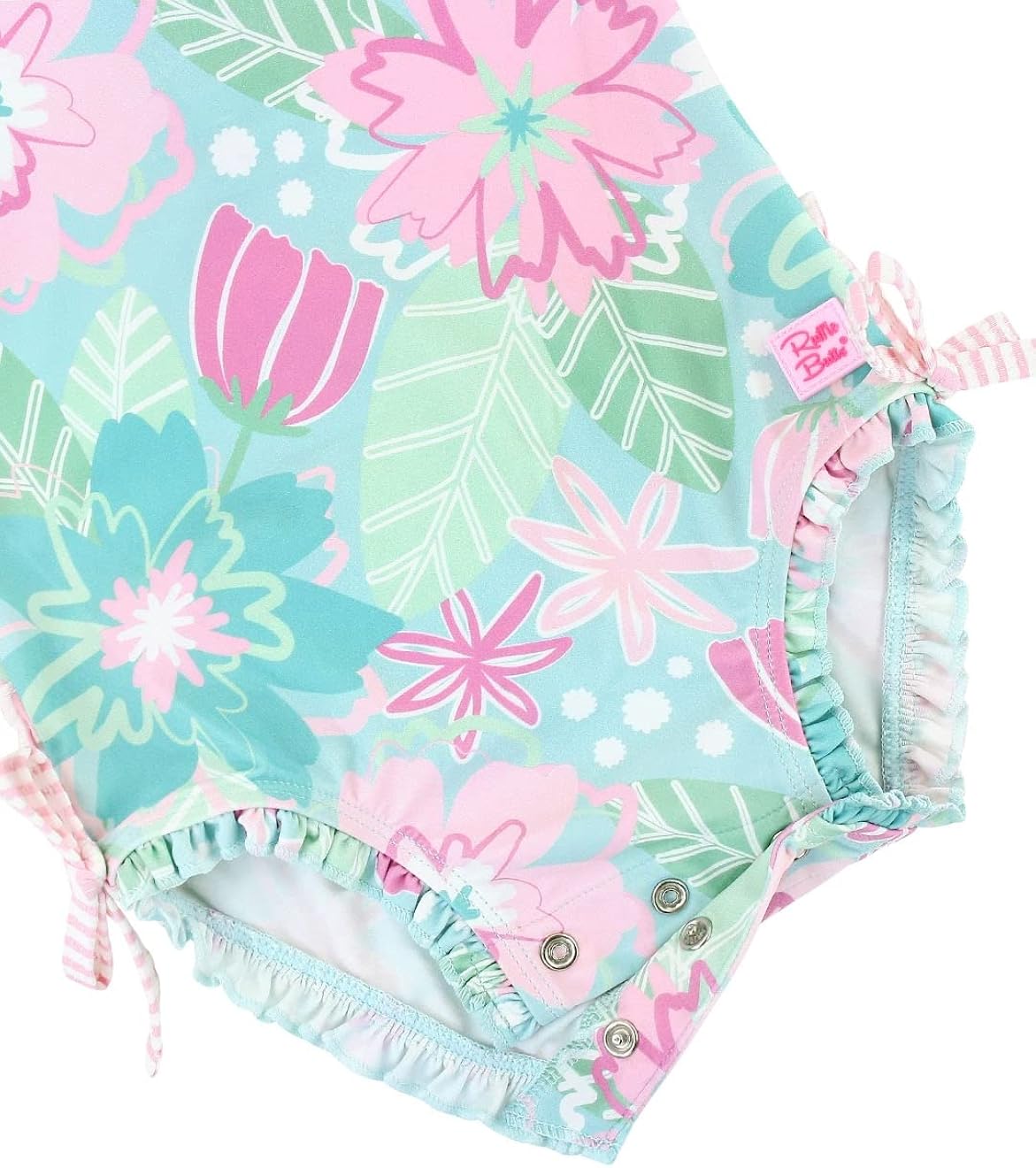 Miniatura 6 de RuffleButts - Traje de baño de manga larga, de una pieza, para bebéniñas, con protección solar UPF 50+