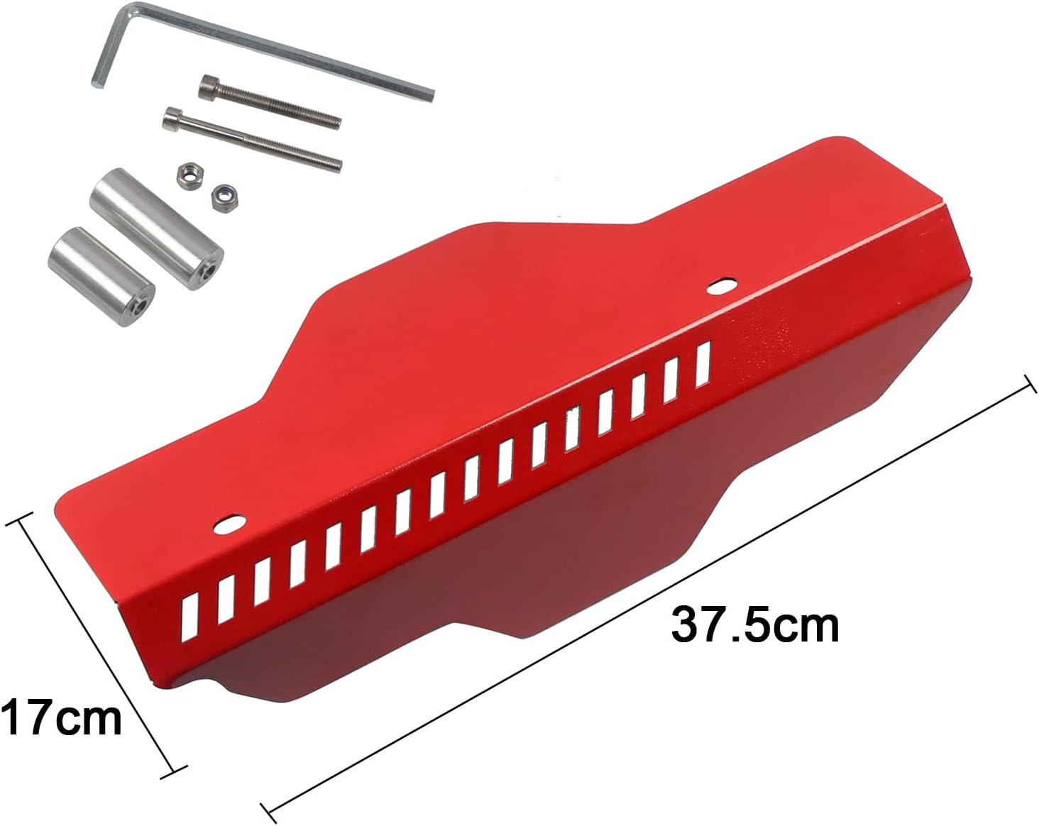 For Subaru WRX STI 2015-2020 Alloy Red Fender Pulley Cover Panel Plate Kit 1pcs Car Accessories
