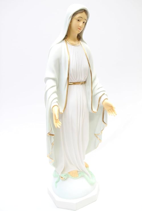 Vittoria Collection 31 Our Lady of Grace Virgin Mary Madonna Blessed Mother Catholic Religious Statue Sculpture Hand Painted Made in Italy