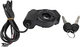 Electric Scooter Throttle Grip with Voltmeter Digital 12V-84V Key Lock LED Display 22 mm Handlebar Accessories Black - 5