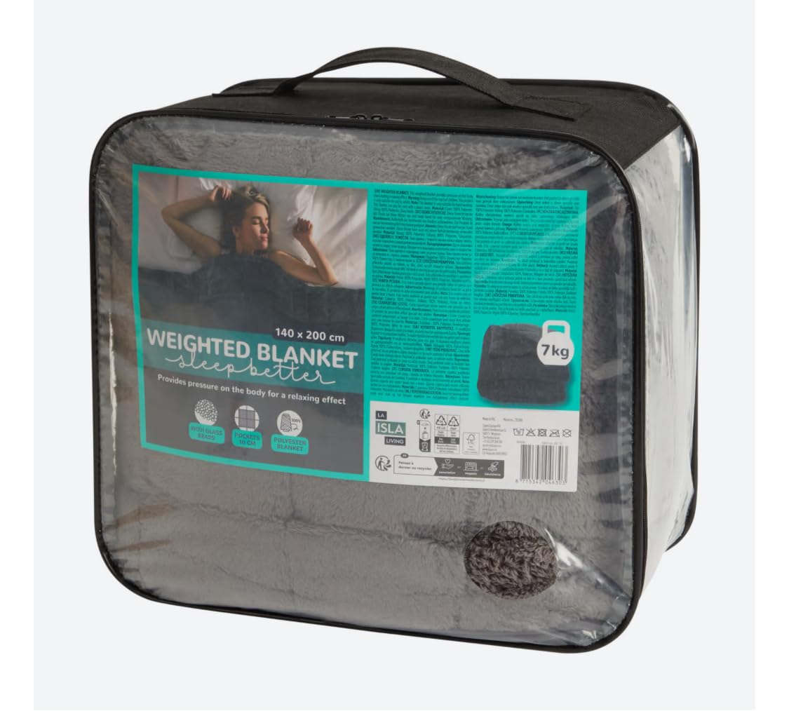 Couverture pondérée contre insomnie Allin Premium Sleep 7 kg gris