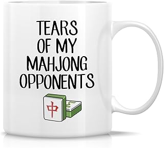 Retreez Funny Mahjong Mug Gift Tears Of My Mahjong Opponents Chinese Mah-Jongg 11 Oz Ceramic Coffee Mugs - Humor Sarcastic...