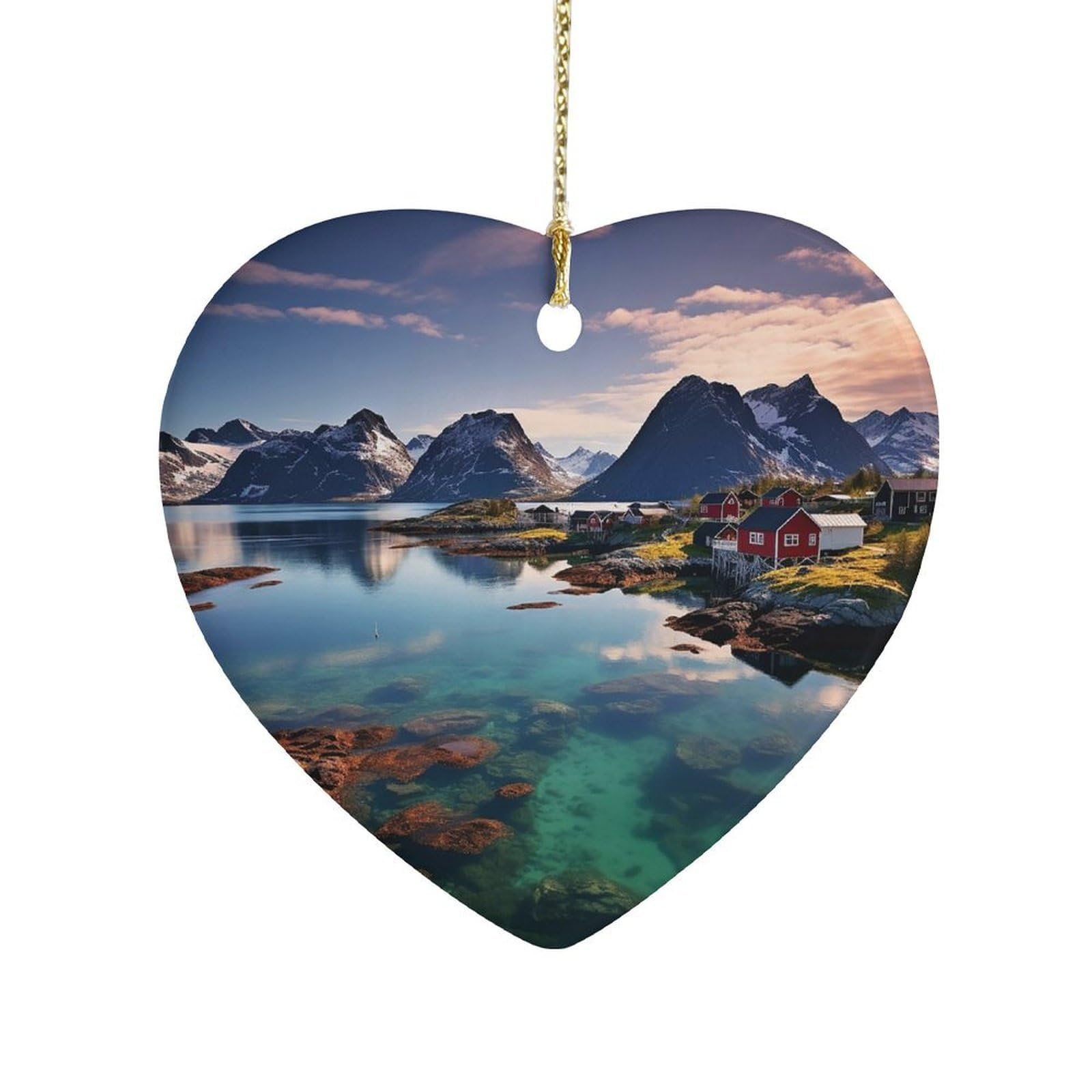 Fekiloot Style Norway Islands Ceramic Ornament Home Decor Keepsake