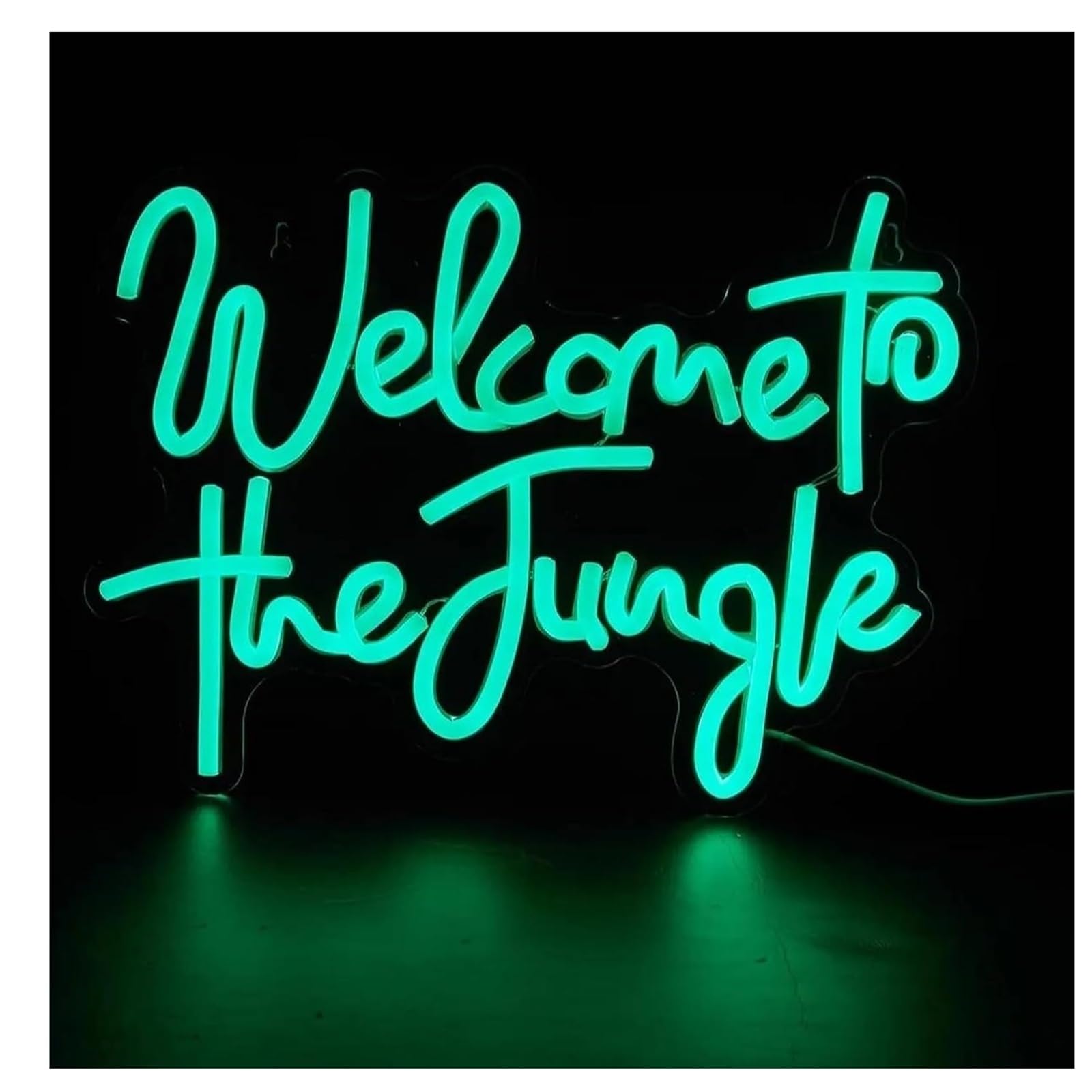 Per insegna al Per neon Welcome To Jungle per insegne Per Lampada decorativa da parete alimentata