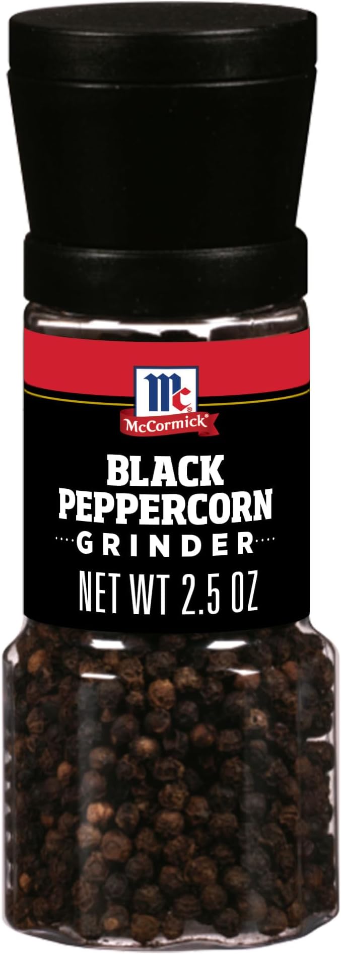 McCormick Black Peppercorn Grinder, For Freshly Ground Pepper While Cooking