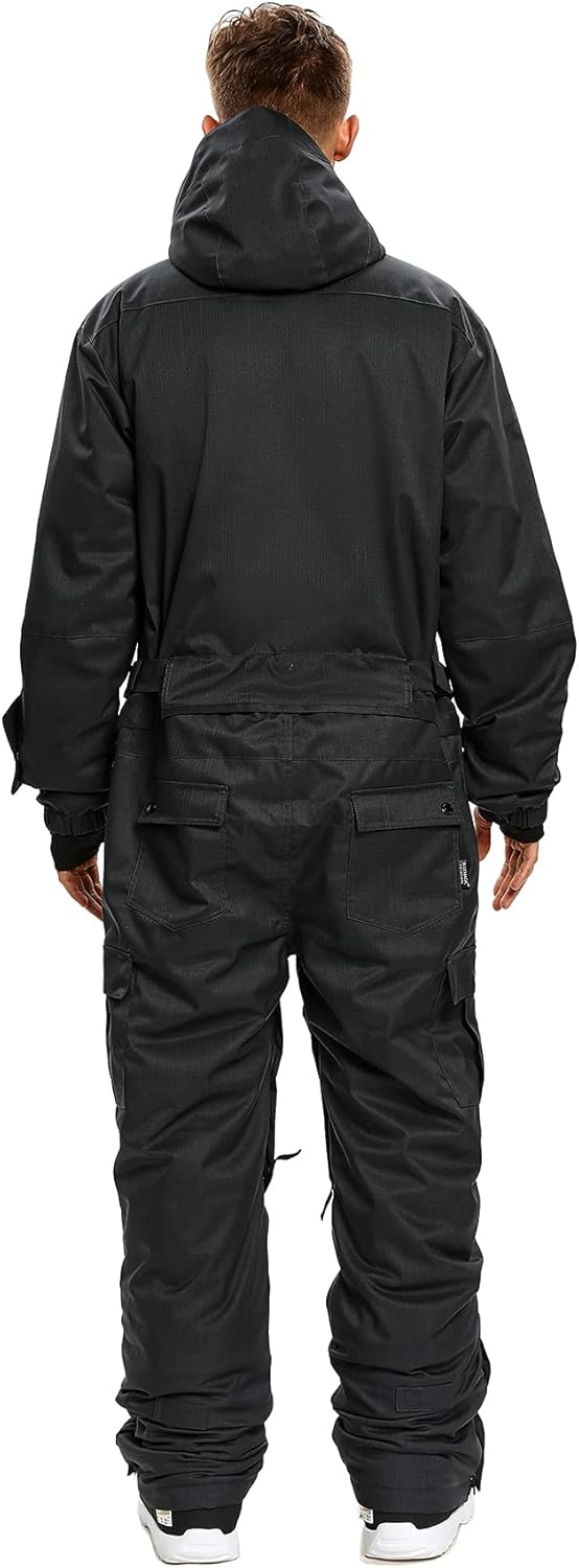 Mens One Piece Ski Suit Snowsuits Colorful Snowboard Jumpsuits Waterproof Hooded Warm Jackets Outdoor Winter - Image 2