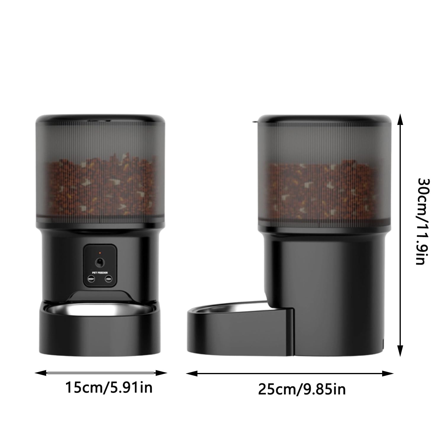 Smart Pet Feeder with 1080P Camera, Two-Way Audio, Remote Feeding, AI Motion Detection, 120° Ultra-Wide Angle, 4L Large Capacity, Automatic Food Dispenser for Dogs Cats, Compatible with 2.4G WiFi - image 2