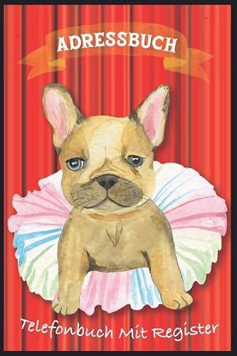 Telefon Adressbuch: Kleines Telefonbuch Alphabetisch Adressbuch mit Geburtstagskalender - Hund Adressenbuch | Telefonbuch A5 Große Schrift