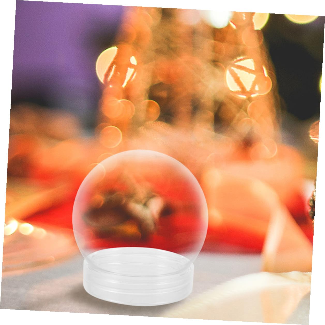 Globo De Nieve De Plástico Transparente 270 Ml para Manualidades Navideñas, Bola Vacía Redonda Fácil De Usar, Set De 24 Piezas para Decoración DIY y Proyectos Caseros